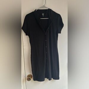 Black, Ribbed Bodycon dress